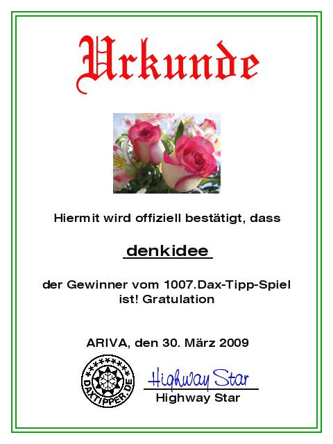 1009. DAX-Tipp-Spiel, Mittwoch 01.04.09.17.45 225122