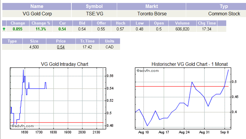 VG Gold Corp Faktenübersicht 12/05/2008 258349