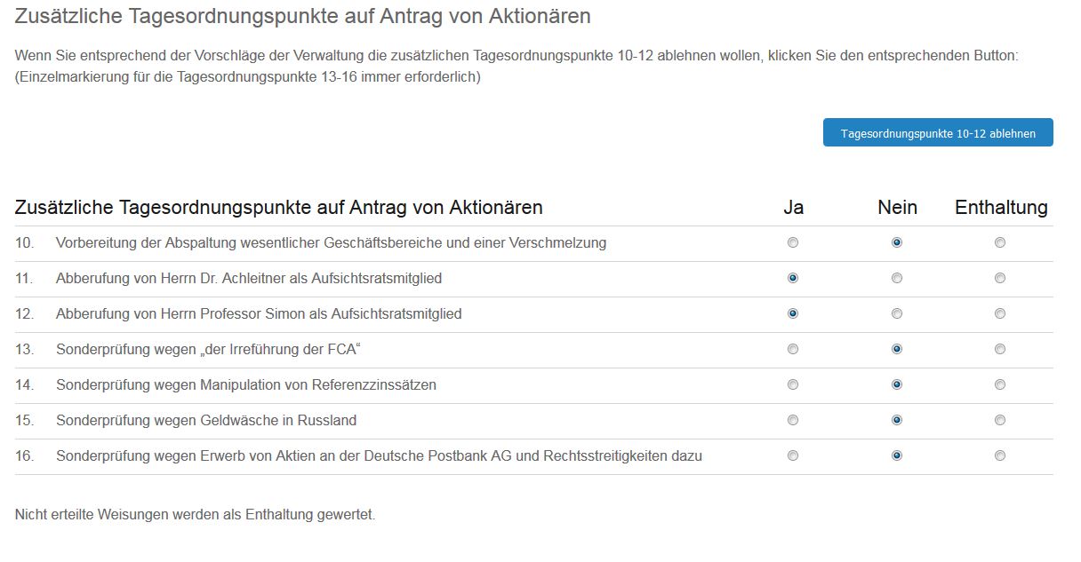 Deutsche Bank - sachlich, fundiert und moderiert 1054121