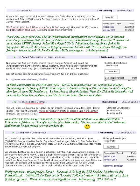2 Jahre Fehlprognosen des ANTILEMMING zu USD 154598