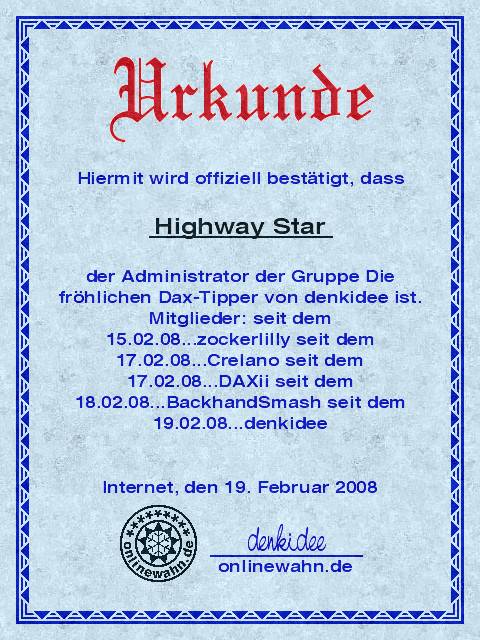 726.DAX Tipp-Spiel, Dienstag, 19.02.08 149203