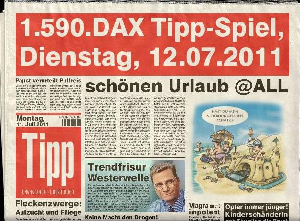 1.590.DAX Tipp-Spiel, Dienstag, 12.07.2011 419291