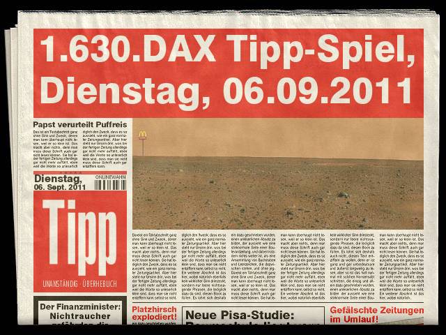 1.630.DAX Tipp-Spiel, Dienstag, 06.09.2011 436004