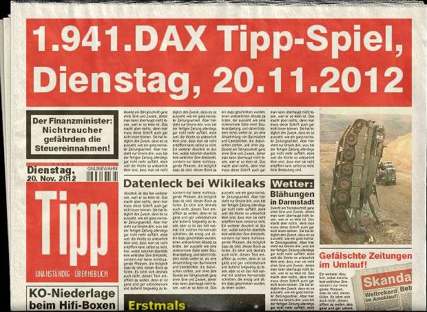 Frühtipper für unser DAX Tippspiel 554510