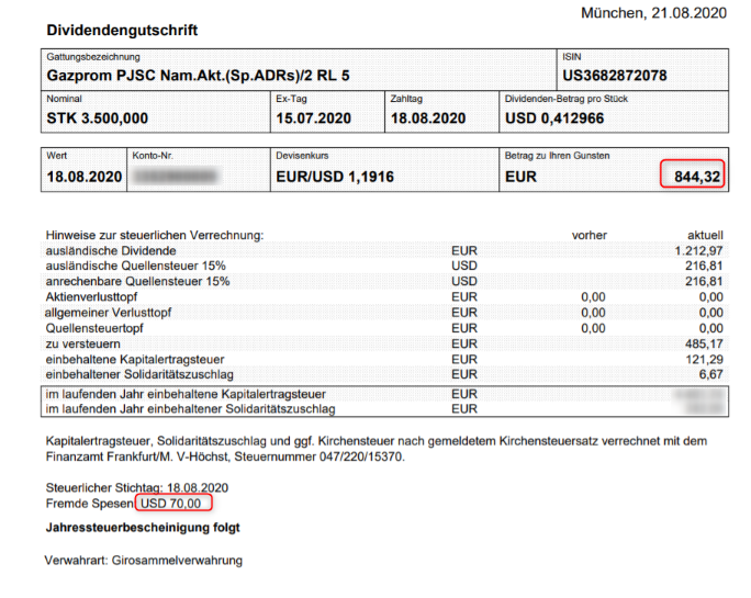 GAZPROM Dividendenthread 1197639