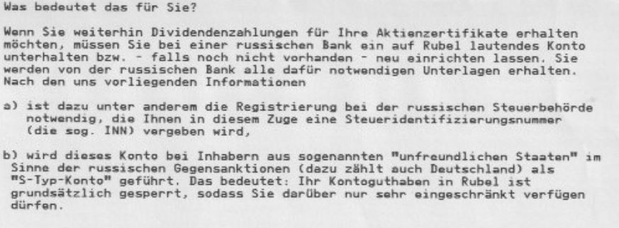 Gazprom ADR 2022 - Wie geht's weiter? 1331403