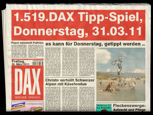1.519.DAX Tipp-Spiel, Donnerstag, 31.03.11 391036