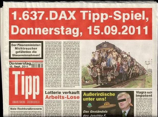 1.636.DAX Tipp-Spiel, Mittwoch, 14.09.2011 438999