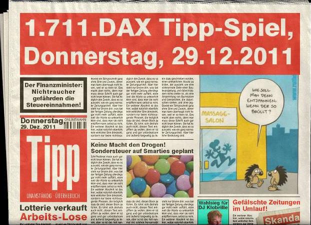 1.709.DAX Tipp-Spiel, Mittwoch, 28.12.2011 471458