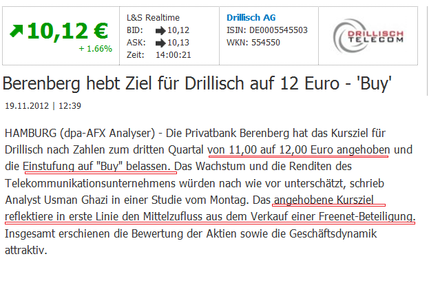 Drillisch: 555 % Anstieg sind locker möglich! 554670