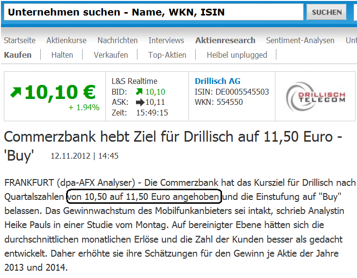 Drillisch: 555 % Anstieg sind locker möglich! 552576