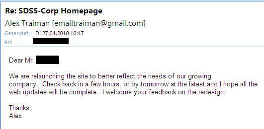 Wann geht es los bei SDSS ? 315936