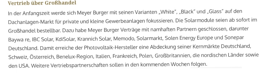 Meyer Burger Technology AG nach Fusion mit 3S 1255977