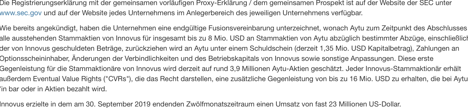 Aytu - die nächste (Corona) Sau wird durchs Dorf.. 1170255