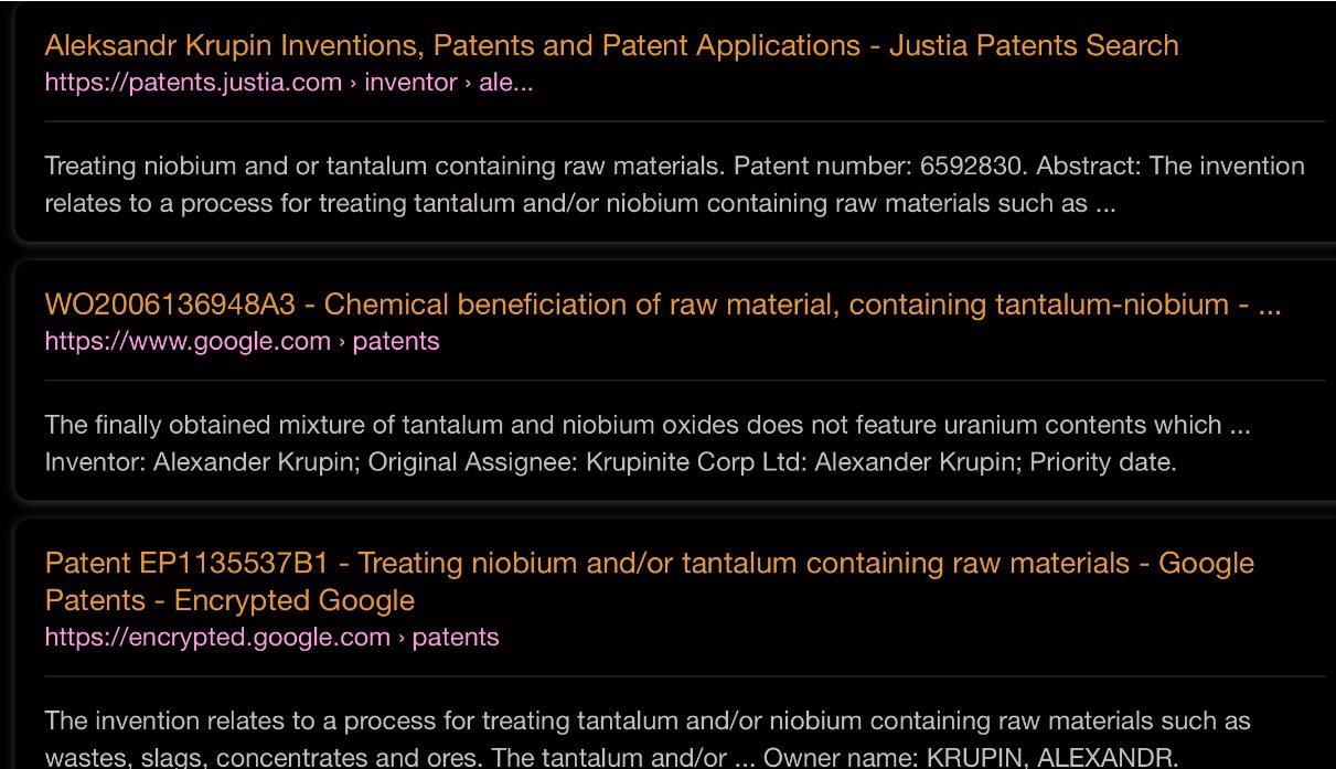 Commerce Resources Seltene Erden Niob Tantal 1048002