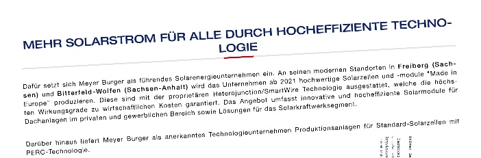 Meyer Burger Technology AG nach Fusion mit 3S 1217218