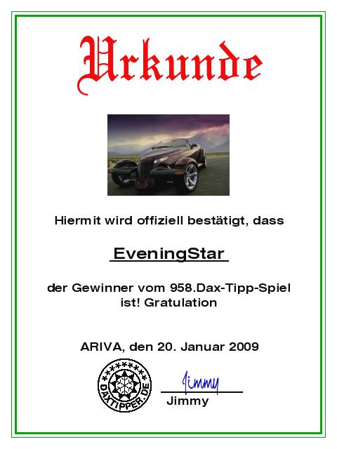 960.DAX Tipp-Spiel,Do,22.01.09, 17.45 Uhr 211696