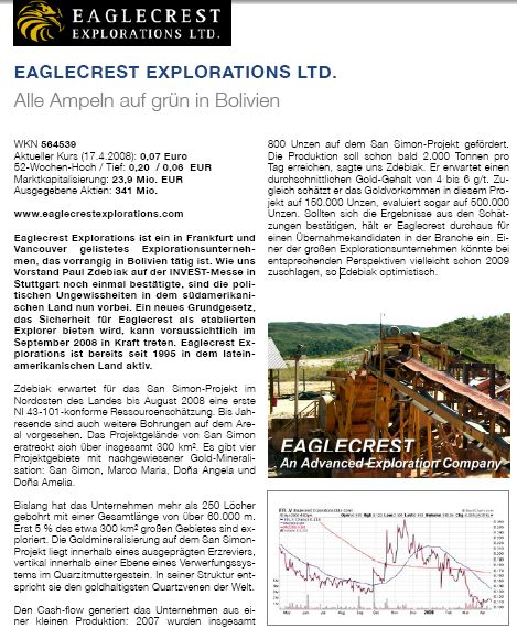 Eaglecrest Explorer weiterhin spekulativ? 160562