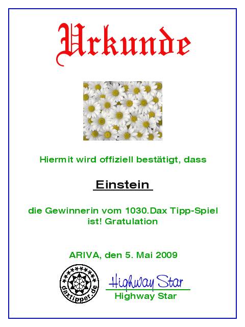 1032.DAX-Tipp-Spiel, Donnerstag 07.05.09 231250