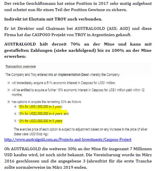 Troy Res- Top Goldproduzent Profit A$16.7 Million 1055946