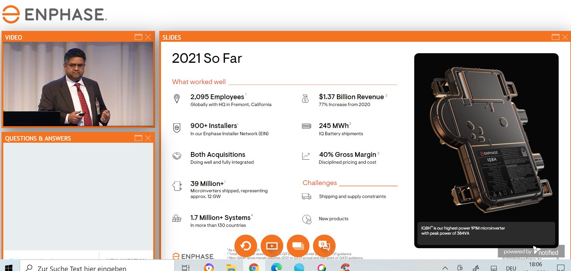 Enphase energy voll unter Strom 1284257
