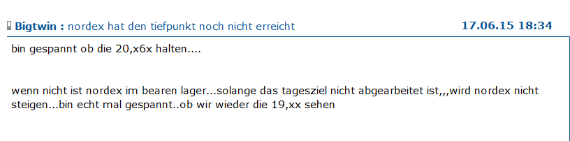 Nordex steht Ende Sommer bei 20 Euro 834330
