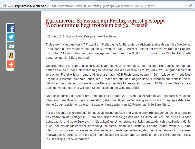 Euromicron, langfristig aufwärts 813164