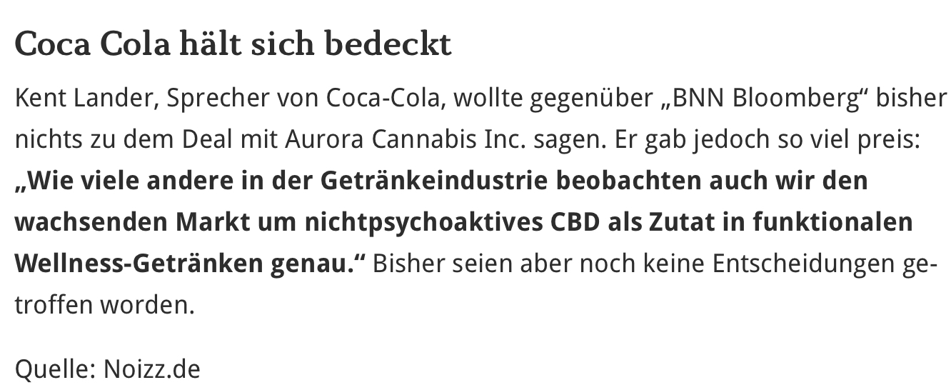 Aurora Cannabis - Kanada & die Legalisierung 1106620