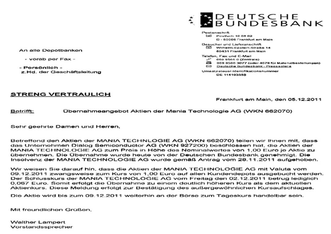 Mania Technologie AG wird sie wieder Auferstehen ? 464442
