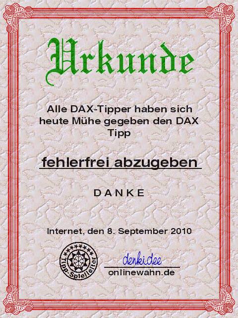 1.377.DAX Tipp-Spiel, Freitag, 10.09.10 343833