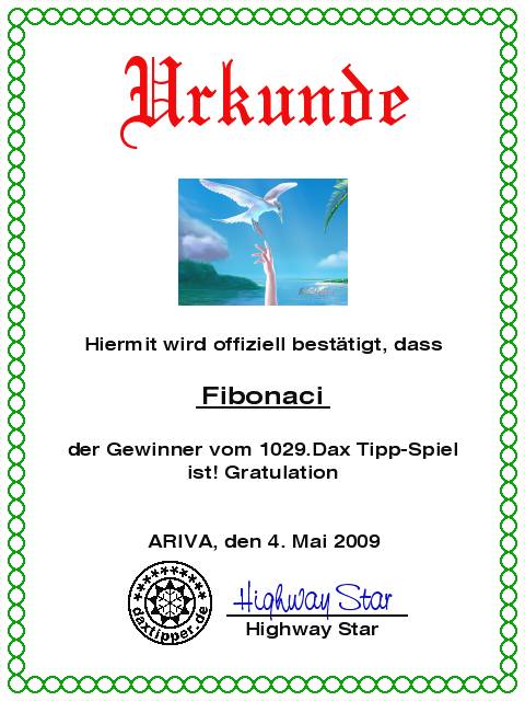 1030.DAX-Tipp-Spiel, Dienstag 05.05.09 230903