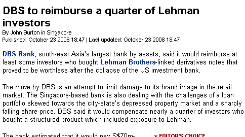 Welche LEHMAN-Producte sind davon betroffen? 195178