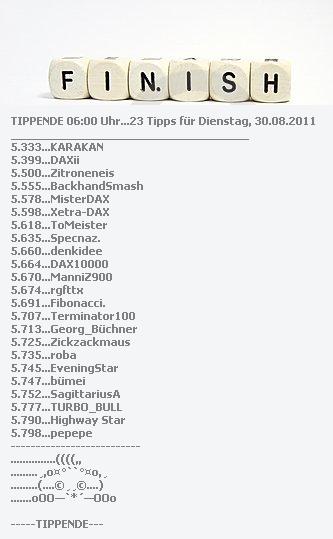1.625.DAX Tipp-Spiel, Dienstag, 30.08.2011 434454