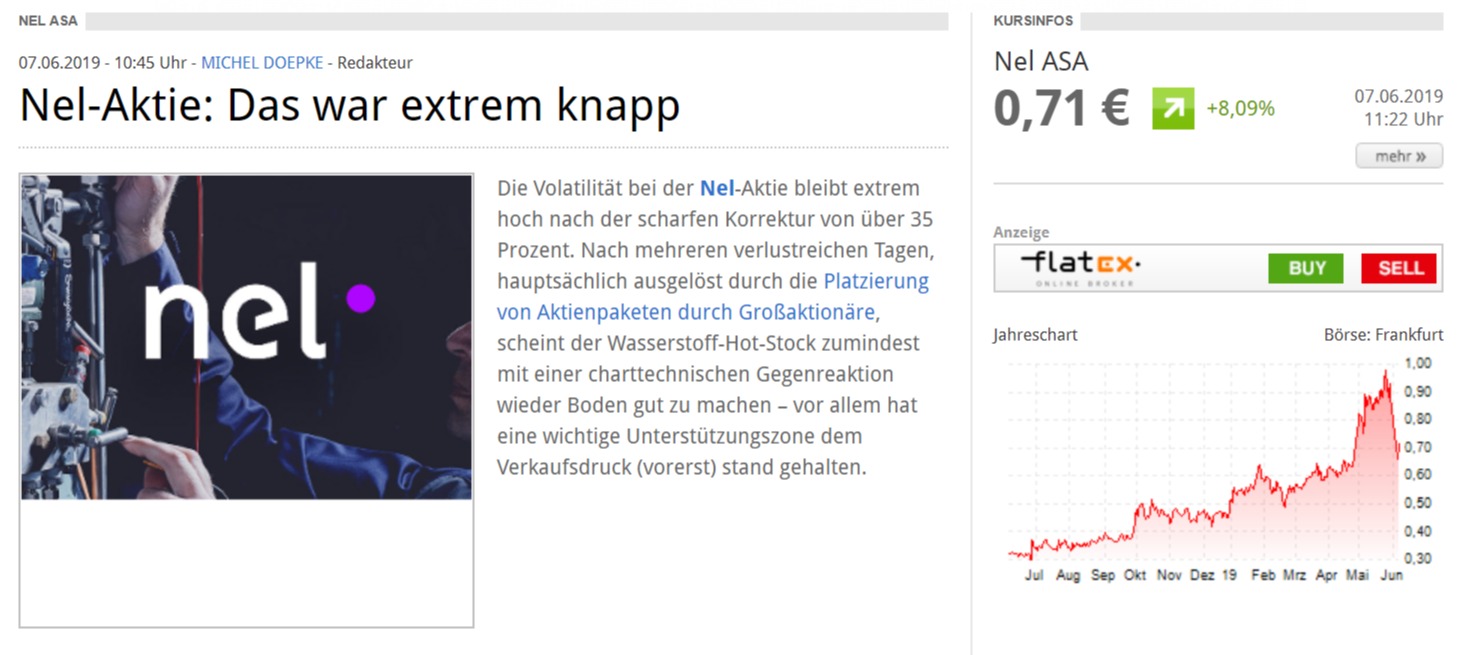 NEL, der Wasserstoffplayer aus Norwegen 1116576