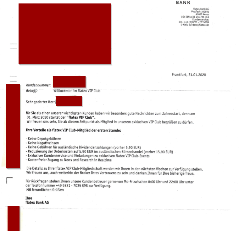 flatex VIP Mitgliedschaft 1157716