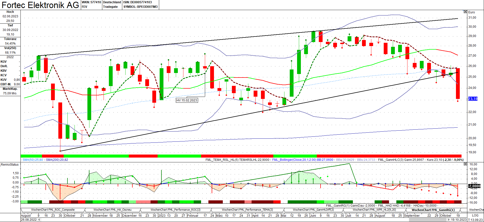 Rally der Aktie von Fortec Elektronik wohl am Ende 1394572
