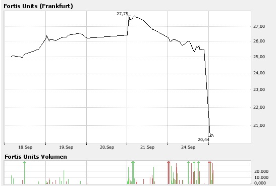 Fortis -niederländische Bank-mit 32% Gewinn 121769