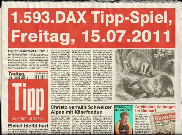 1.593.DAX Tipp-Spiel, Freitag, 15.07.2011 419617