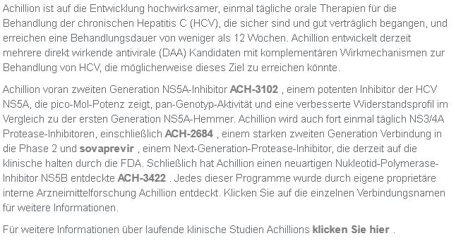 Achillion Pharmaceuticals 693375