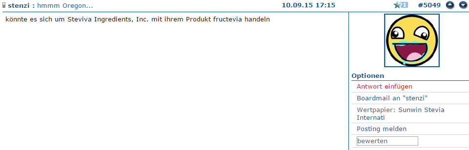 Ab hier geht ´s nach oben - Sunwin - Stevia 859469