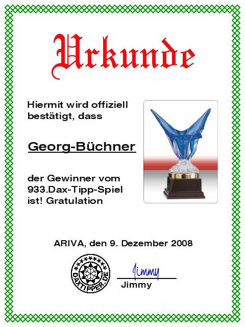 935.DAX Tipp-Spiel *Do* 11.12.08, 17.45 Uhr 204601