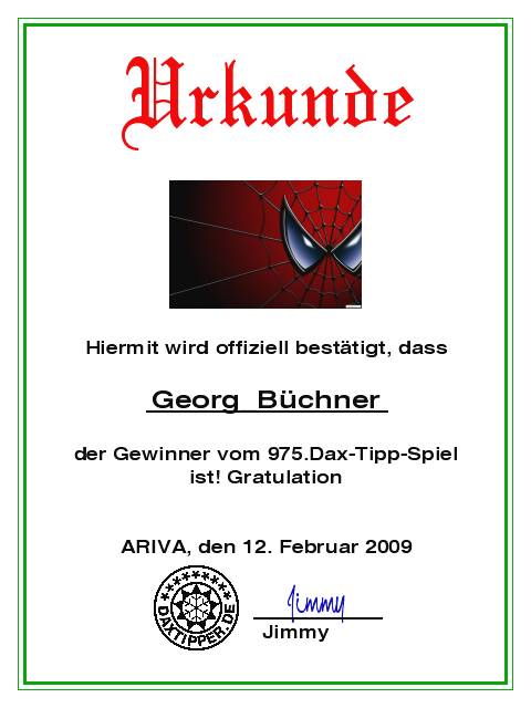 977.DAX Tipp-Spiel Montag,16.02.09.17.45 Uhr 216280