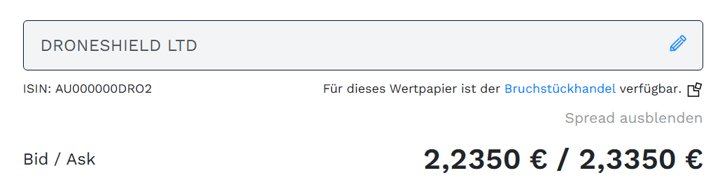DroneShield: Weltweit die Nr.1 1511756