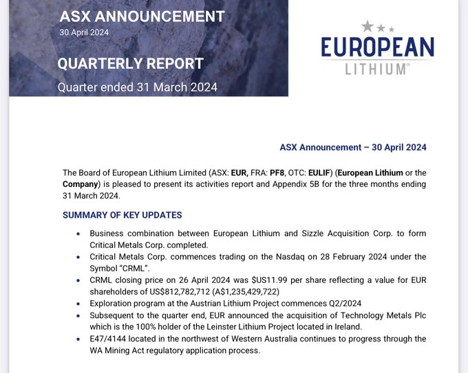 European Lithium - einen Blick wert ! 1427478