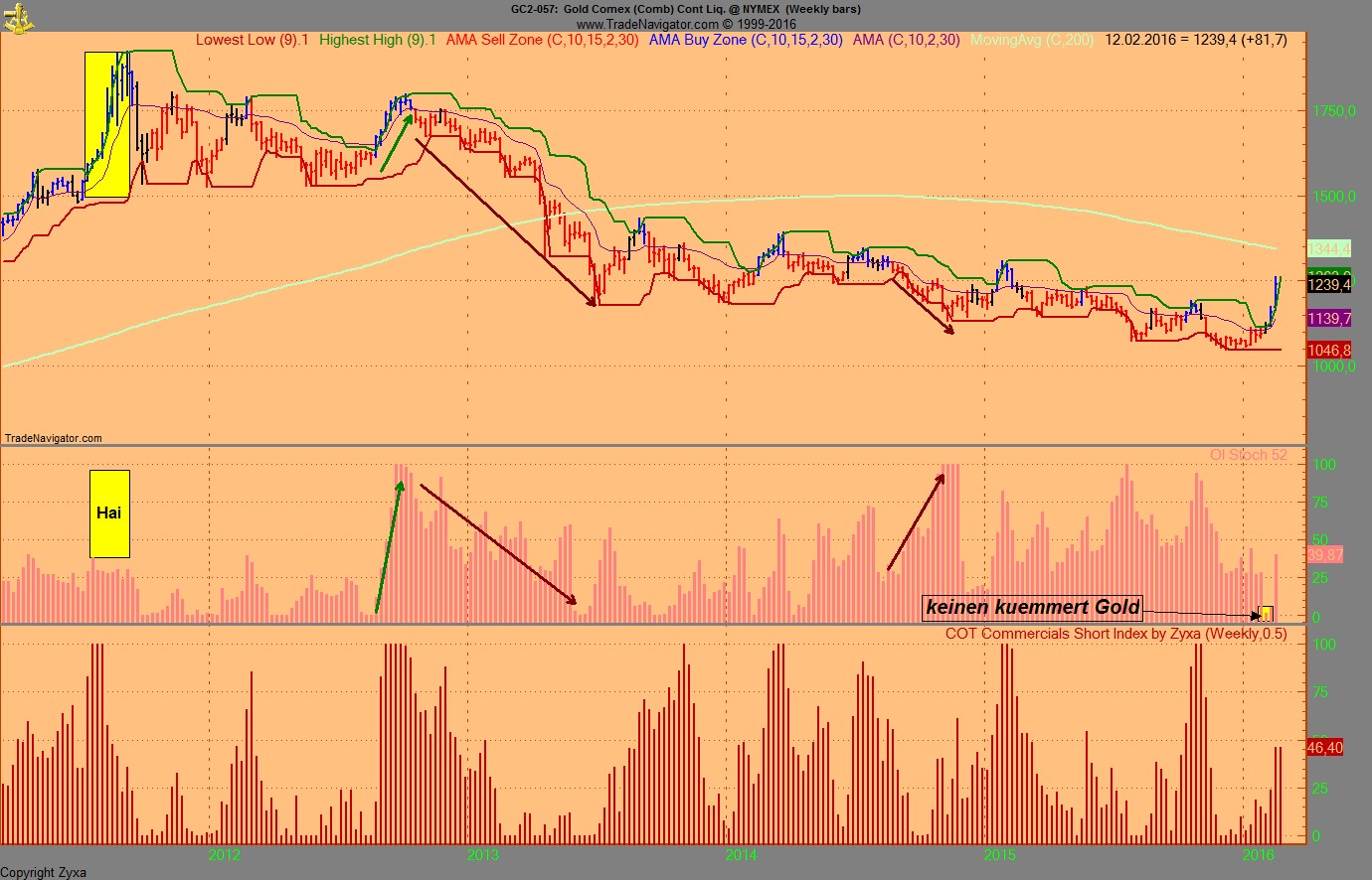 Gold traden - long bzw. short 893804