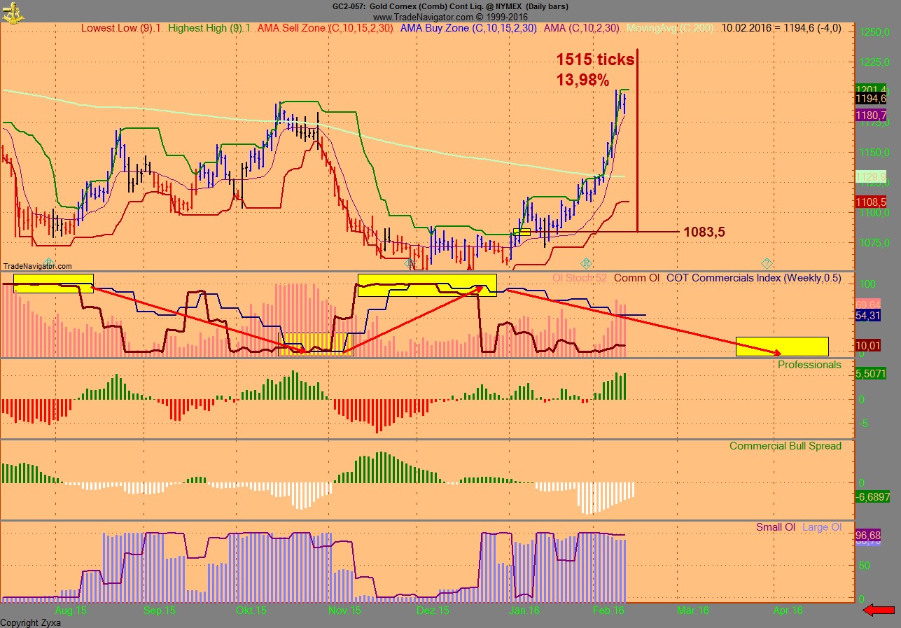 Gold traden - long bzw. short 893231