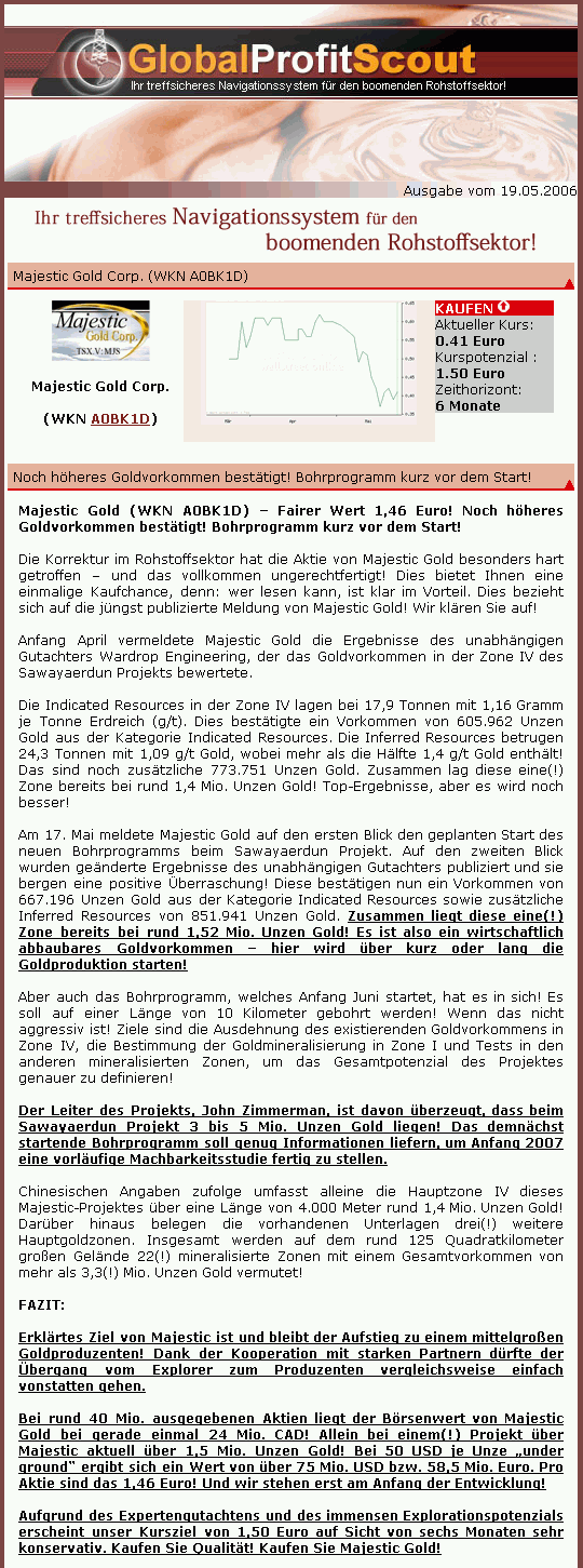 Rohstoffrakete: Empfehlung ! 41246