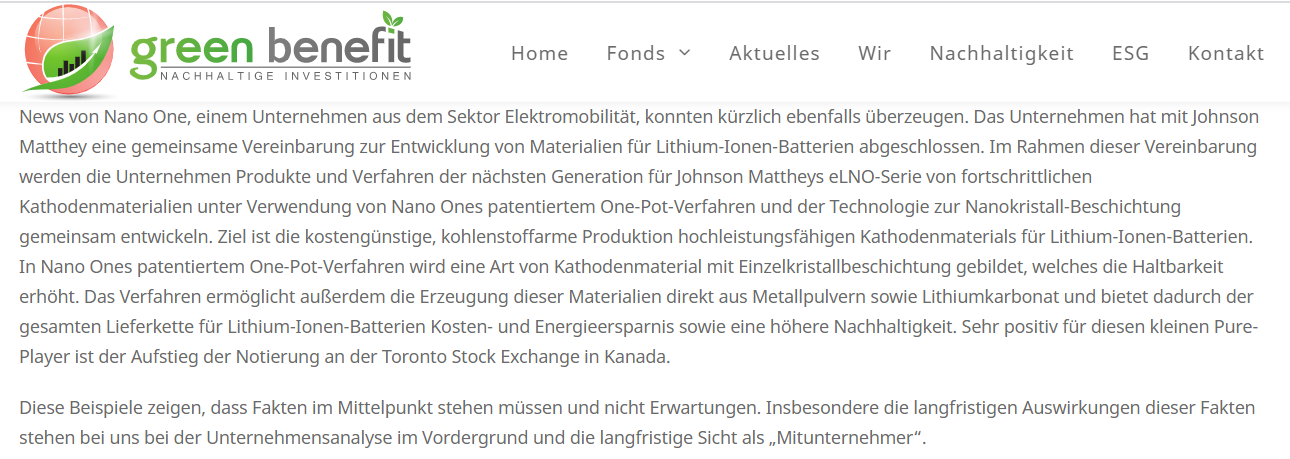 Nano One - Lithium läuft, die auch bald? 1271976