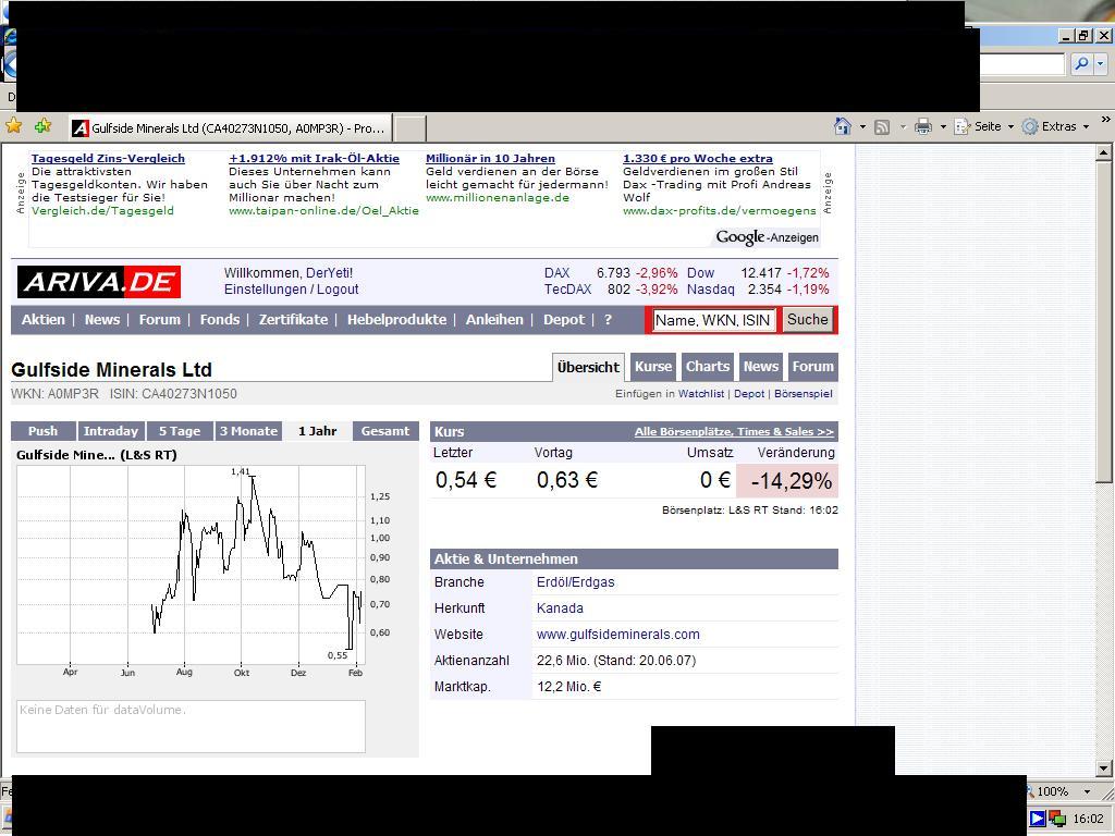 Gulfside Minerals vor 500 % TOP News 146308