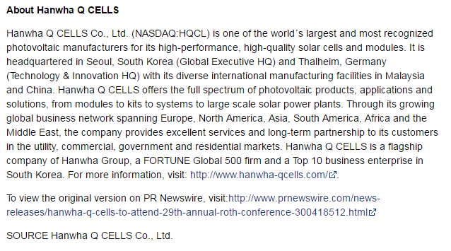 Hanwha SolarOne - Q-Cells Nachfolge 976169